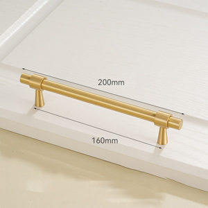 Tiradores de herrajes para muebles de latón macizo minimalista de lujo, tiradores de armario de cocina, perillas de armario de dormitorio - Product Image 5