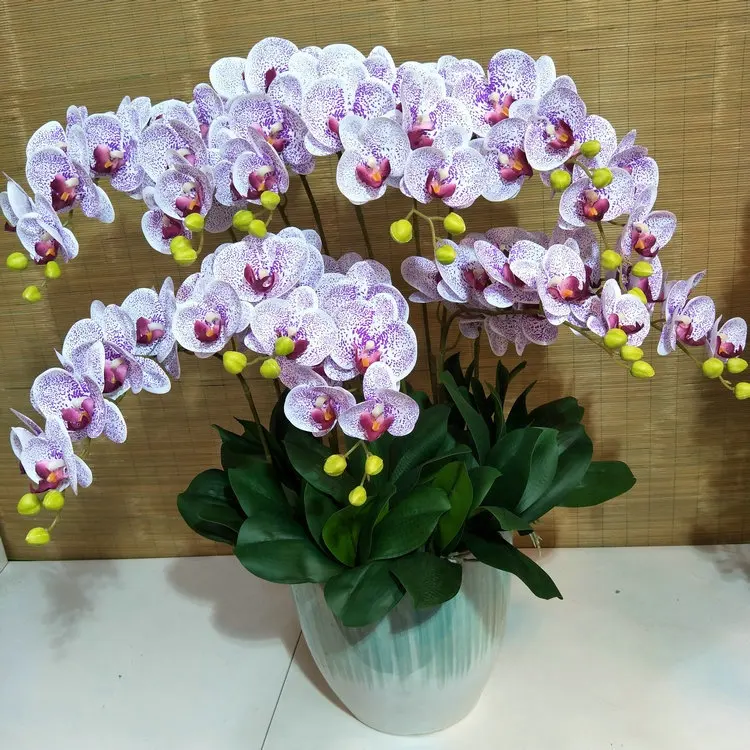 Flor Artificial de Orquídea, simulación de mariposa Real, Phalaenopsis, para el hogar, fiesta de boda