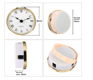 Đồng hồ đường kính 80mm phù hợp với up chèn Đồng hồ thạch anh chèn màu vàng phù hợp với lỗ 76mm - Product Image 2