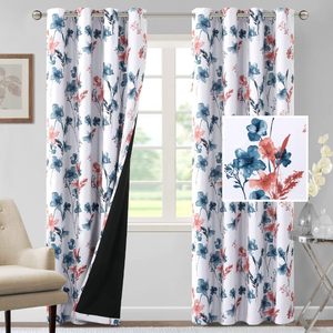 XinLan personnalisé 100% polyester fenêtre rideau salon Triple couche impression rideaux occultants - Product Image 4