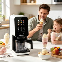Máquina para Hacer Helados Anbo OEM, 12 Programas de un Toque, Helado, Gelato y Más, Control con Pantalla, Directo de Fábrica, CE/CB/RoHS