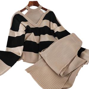Completo 2 Pezzi con Maglione da Donna <span class=keywords><strong>Taglie</strong></span> <span class=keywords><strong>Forti</strong></span>, <span class=keywords><strong>Abbigliamento</strong></span> <span class=keywords><strong>Femminile</strong></span> - Product Image 1