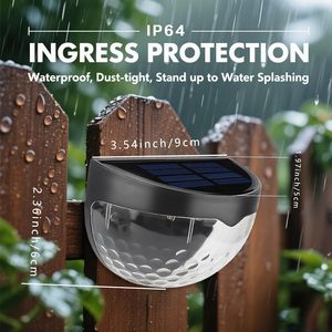 Solar Outdoor Courtyard Lamp-fence Lamp 6 LED Semi-circular Step <b>Ladder</b> Garden Balcony <b>Wall</b> Lamp-fence for Courtyard Decoration - Product Image 4