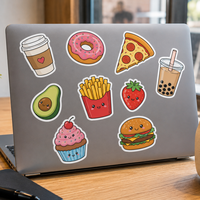 Autocollant en vinyle pour ordinateur portable, logo personnalisé, autocollant découpé imperméable pour MacBook, coque pour PC, autocollant personnalisé pour ordinateur portable