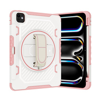 IPad için Pro 11 inç M4 A2836 TPU ve plastik combo defender kapak kılıf ile eller kayış