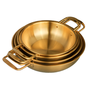 Stainless Steel Hotpot Seafood Dry Pot <strong>Paella</strong> <strong>Pan</strong> Noodles Soup Stock Pasta Ramen Pot for Cooking - Product Image 1
