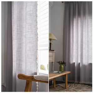 Rideau esthétique <span class=keywords><strong>à</strong></span> franges en coton bambou pour maison mariage Banquet baie vitrée balcon - Product Image 5