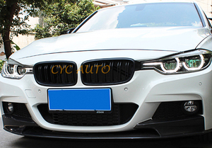 Spaccalegna per prestazioni MP stile nero opaco Gloss nero carbonio guardare labbro paraurti anteriore per <span class=keywords><strong>BMW</strong></span> serie 3 F30 M Tech Sport modello - Product Image 6