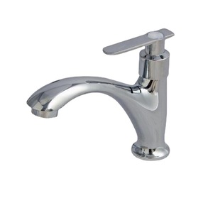 Grifo monomando para lavabo, cromado, de montaje en encimera, con válvula de cerámica de un solo orificio, caudal de 2 GPM - Product Image 5