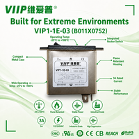 Filtre anti-bruit EMI pour entrée IEC VIP1-1E-03 B011X0752 3A 115/250VAC avec fusible intégré et interrupteur, filtre CEM pour ligne d'alimentation électronique