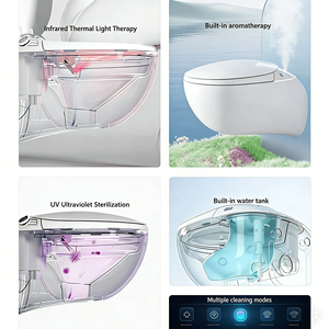 WC intelligent en céramique avec bidet UV intégré pour hôtel, cuvette de toilette automatique pour salle de bain - Product Image 6
