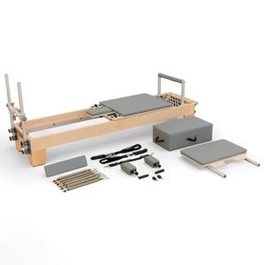 <span class=keywords><strong>Lit</strong></span> <span class=keywords><strong>de</strong></span> Pilates haut <span class=keywords><strong>de</strong></span> gamme pour studio <span class=keywords><strong>de</strong></span> fitness professionnel, structure en bois d'érable avec barre à 7 positions et appui-tête réglable - Product Image 1
