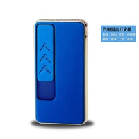Briquet électrique rechargeable par USB en métal moderne et luxueux, coupe-vent, pour cigarettes - pour cadeaux