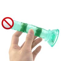Juguetes Sexuales para Mujeres, Dildo Flexible Realista de TPE Suave con Cristal, Mini, Impermeable, con Ventosa