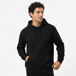 Sweat-shirt décontracté en coton 100% tricoté, 260g, à épaules tombantes, avec capuche et poches, anti-boulochage, personnalisable avec logo par transfert thermique - Product Image 2