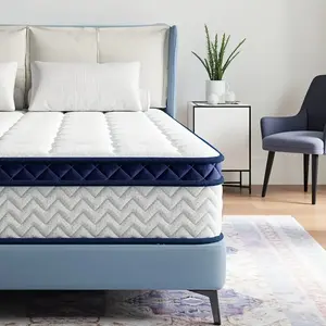 Customized <strong>Topper</strong> Hotel king Queen Twin Latex Memory Foam Pocket Spring <strong>Matress</strong> Vacuum Roll in a Box Bed Mattresses for Sleeping - Product Image 2