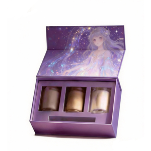 Custom <b>Box</b> <b>Magnetic</b> <b>Gift</b> <b>Box</b> Luxury Rigid Paper Packaging with Gold Foil Logo for Candle Skincare Holiday <b>Gift</b> Set - Product Image 2