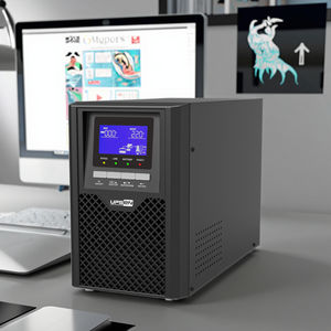 Upsen 1KVA แสดงผล LCD เอาท์พุท0.9PF ด้วยเครื่องชาร์จแบตเตอรี่ลิเธียมแบบออนไลน์สองชั้นที่แท้จริง - Product Image 5