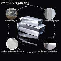 Vide Argent Feuille D'aluminium Bonbons Thé Café Sacs D'étanchéité À Chaud Portable En Aluminium Stockage Alimentaire Pochettes De Stockage
