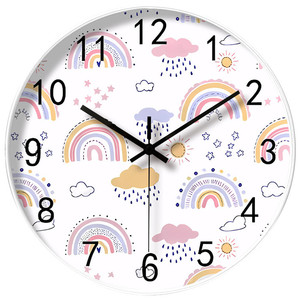 <span class=keywords><strong>Reloj</strong></span> de Pared Mecánico Colorido con Agujas para Estudiantes y Niños, Silencioso, Sin Tictac, para Estudio, Juegos, Sala de Estar, Educación - Product Image 2