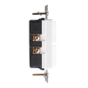 Interrupteur à bascule double blanc homologué UL Barep, 15A 120V, interrupteur combiné unipolaire avec <span class=keywords><strong>plaque</strong></span> murale à clipser - Product Image 3