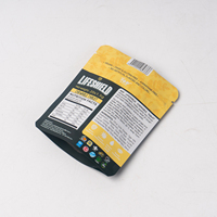 Sachet d'emballage alimentaire refermable noir mat opaque, pochette autoportante pour comprimés à croquer et compléments alimentaires