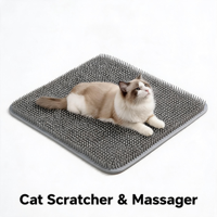 Griffoir moderne pour chat, brosse de toilettage et de massage, multifonctionnel, avec panneau mural d'escalade pour chats et chiens, en EVA et carton