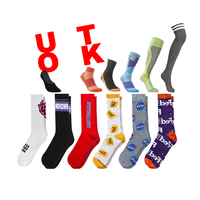 Chaussettes de sport pour hommes en coton fin, personnalisées, avec impression numérique et broderie, conception de votre propre logo, modèle mi-mollet, été