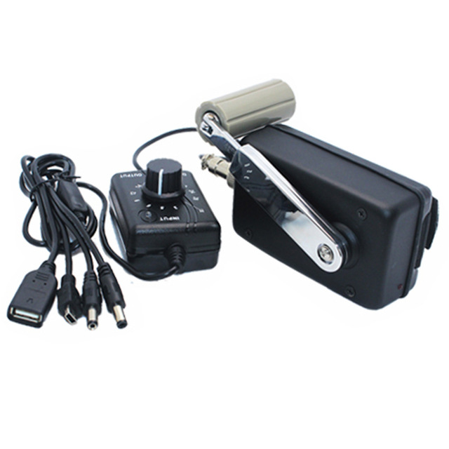 Portable Mini Hand Crank Generator Manual Emergency Power Generator for Phone Charging Outdoor Camping Teaching DIY