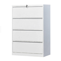 Moderno archivador lateral de almacenamiento de metal pequeño de 4 cajones para oficina, hogar, hotel, gimnasio, escuela, uso en apartamento