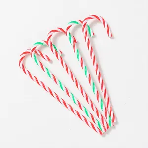 6 Pcs/Pack Acrylic Christmas Cane for New Year Xmas Merry Christmas Tree Hanging Ornament Supplies