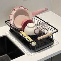 Égouttoir à vaisselle de cuisine tout-en-un en bois massif, design moderne, organisateur multifonctionnel blanc, sans installation