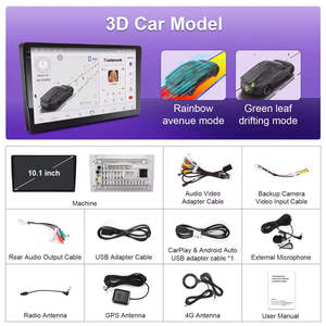 10 Zoll Universal Touchscreen GPS Android Autoradio Kamera RGB-Player Hi-Res Audio <span class=keywords><strong>MP3</strong></span> Eingebaute Rückfahrhilfe Armaturenbrett USB - Product Image 6