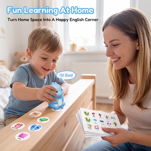Cartes flash interactives parlantes pour enfants, appareil d'apprentissage de l'anglais, lecteur de dinosaures pour enfants, 600 mots, 12 comptes à rebours, kit de jouets STEM - Product Image 4