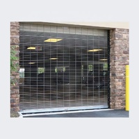 Porte à enroulement professionnelle en aluminium ajouré sur mesure avec fonction antivol pour usage extérieur, centres commerciaux et entrepôts