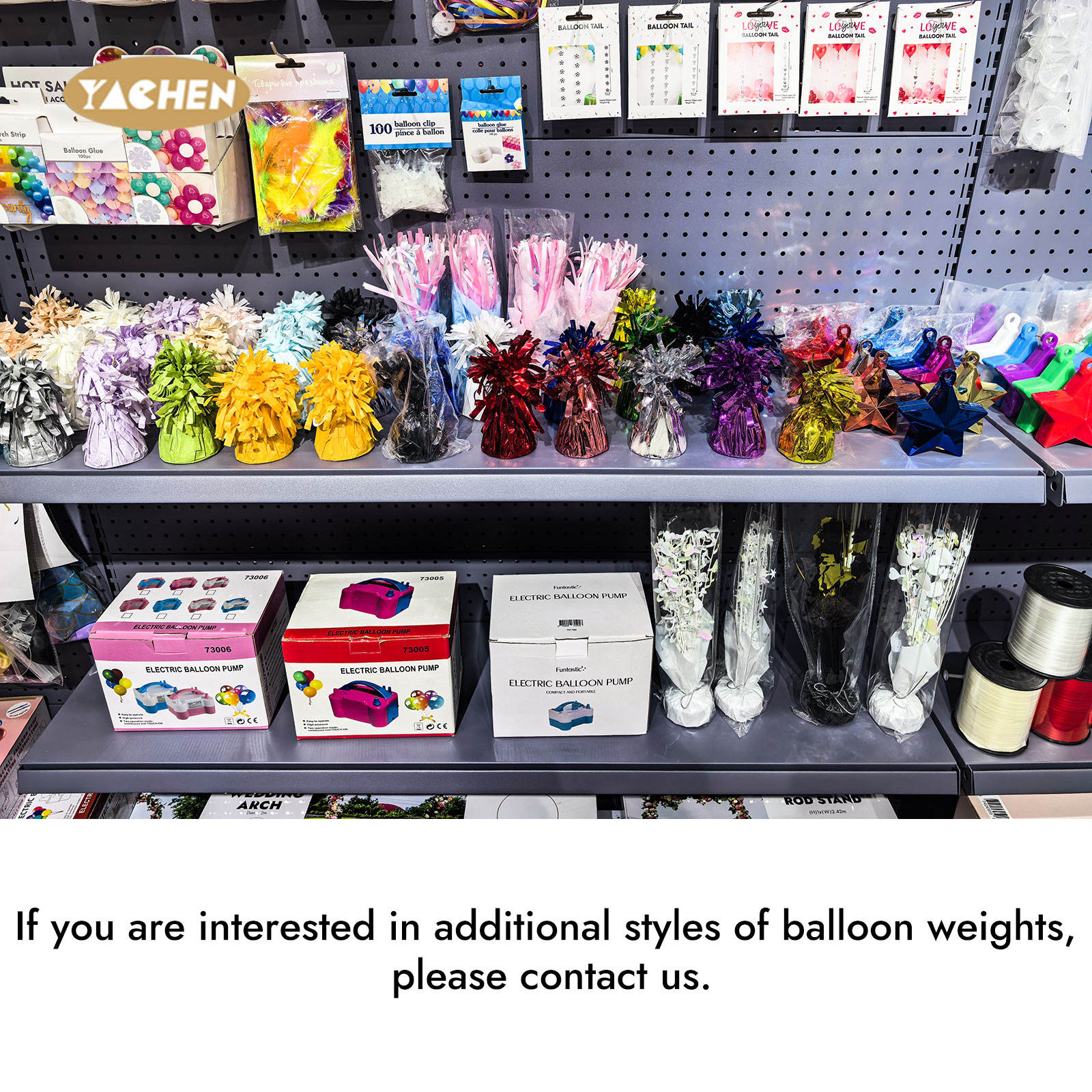 YACHEN Party Decoration Supplies Balloon Decoration Accessories High Quality Multicolor Metallic Foil Helium Balloon Weights