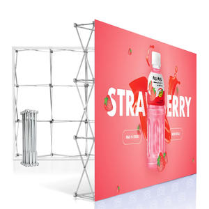 Cadre en aluminium pour présentoir esthétique de salon de beauté, tissu pour salon professionnel, couleurs vives, motif personnalisé, rangement compact, marque - Product Image 1