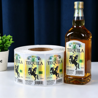 Etiquetas Adhesivas de Vinilo Holográficas Personalizadas para Botellas de Vino, Etiquetas de Lujo para Licores, Whisky, Café y Cerveza