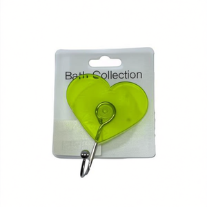 Ganci a ventosa a forma di cuore, 12 pezzi, collezione da bagno, ganci da parete colorati per doccia e bagno - Product Image 1
