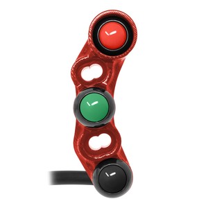 Interruttore Manubrio Destro per Kawasaki Ninja H2/R (Fori Universali) (Rosso) - Product Image 1