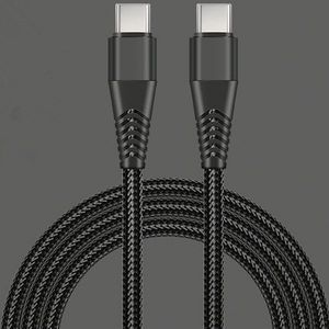 60W PD Fast Charging <b>Cable</b> <b>C</b>-<b>C</b> Nylon Braided Phone <b>Cable</b> 1M 2M <b>Type</b> <b>C</b> Data <b>Cable</b> - Product Image 2