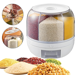 Household Insect-Proof Moisture-Proof Plastic Rice Tank Multi-Grain Storage Box Kitchen Split Rotating Sealed Rice - Product Image 1