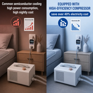 Matelas chauffant et rafraîchissant électrique 2-en-1 à circulation d'eau, silencieux, système PTC lavable, confort toute l'année pour lit, camping-car et extérieur - Product Image 4