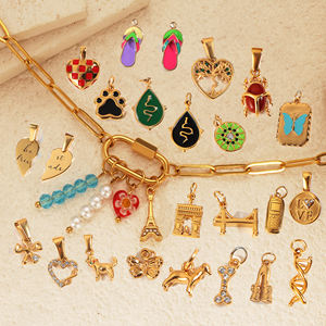 Dijes de Joyería Permanente a Prueba de Agua con Encanto Oceánico de Estrella de Mar, Concha, Pez, Tortuga y Sol, Colgante de Acero Inoxidable para Collar y Accesorios de Bricolaje - Product Image 5