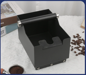 Boîte à marc de café portable en acier inoxydable pour usage commercial, durable, à poser sur comptoir, facile à nettoyer, accessoire pour barista - Product Image 5