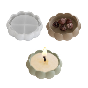 Moule en silicone 3D élaboré brillant bulle perle Lotus dentelle <span class=keywords><strong>plaque</strong></span> motif pour bricolage ciment résine bassin succulent bonsaï Vase - Product Image 1