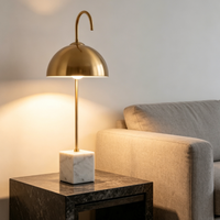 Lampe de table moderne en fer et marbre avec ampoule à filament E27, lampe de chevet, lampe de bureau, service d'installation, garantie de 2 ans