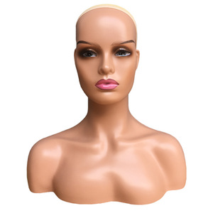 Maquillaje femenino realista cara vida como escultura cabeza maniquí cabeza maquillaje para exhibición de pelucas - Product Image 3