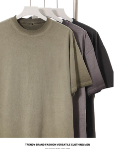 T-shirt unisexe en coton épais délavé style vintage, impression sérigraphique personnalisée, haute qualité 230g - Product Image 3