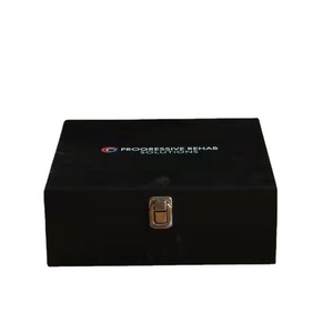 Caja de Regalo Cuadrada de Madera Negra de Progressive Rehab Solutions, 25.8x7.2x31 cm, con Cierre Metálico para Uso Doméstico - Product Image 5